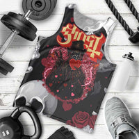 Ghost Valentine Men Tank Top with Rockets Skull Heart Pattern