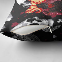 Ghost Valentine Pillow Cover with Rockets Skull Heart Pattern