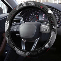 Ghost Valentine Steering Wheel Cover with Rockets Skull Heart Pattern