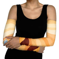 First Of All Raccoon Humor Arm Sleeves with Vintage Orange Stripes
