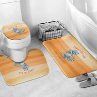 First Of All Raccoon Humor Bathroom Set with Vintage Orange Stripes