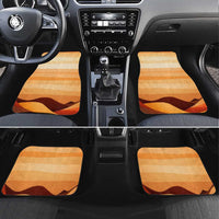First Of All Raccoon Humor Car Mats with Vintage Orange Stripes