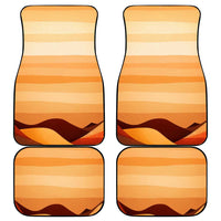 First Of All Raccoon Humor Car Mats with Vintage Orange Stripes