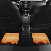 First Of All Raccoon Humor Car Mats with Vintage Orange Stripes