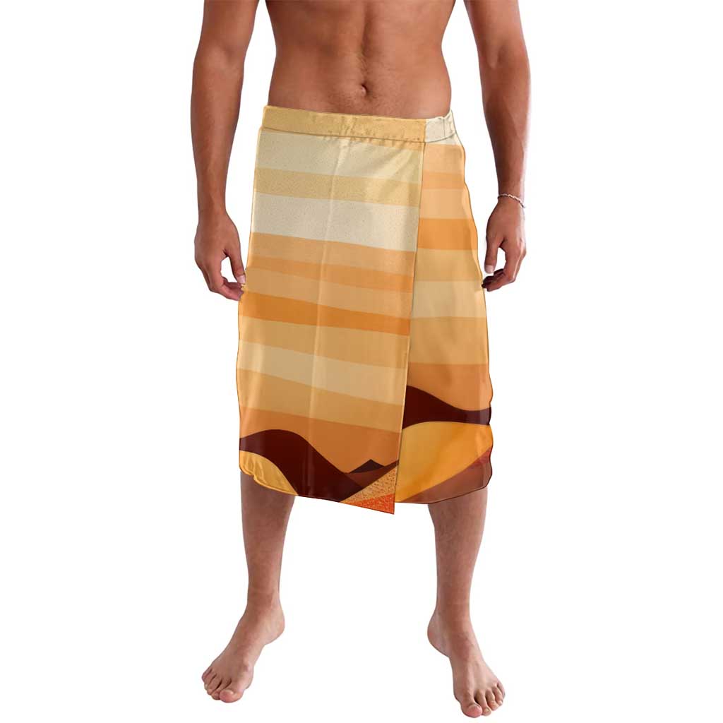 First Of All Raccoon Humor Lavalava with Vintage Orange Stripes