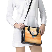 First Of All Raccoon Humor Shoulder Handbag with Vintage Orange Stripes