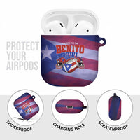 Benito Bowl Fan Gear AirPods Case with Puerto Rican Flag Football Graphic