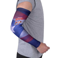 Benito Bowl Fan Gear Arm Sleeves with Puerto Rican Flag Football Graphic