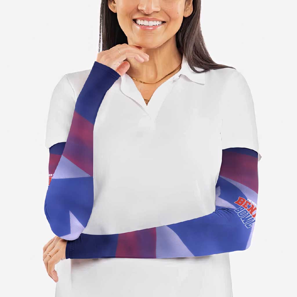 Benito Bowl Fan Gear Arm Sleeves with Puerto Rican Flag Football Graphic