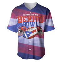Benito Bowl Fan Gear Baseball Jersey with Puerto Rican Flag Football Graphic