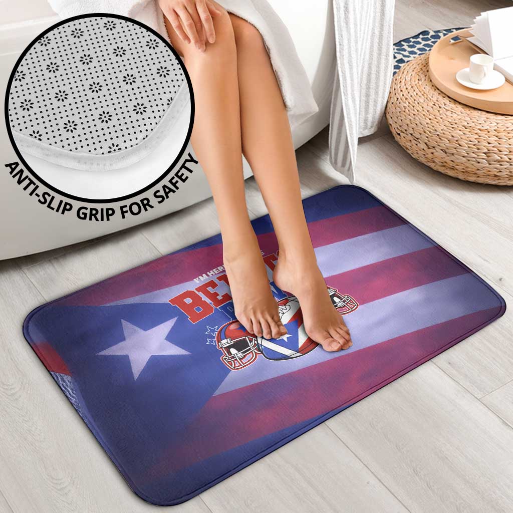 Benito Bowl Fan Gear Bathroom Set with Puerto Rican Flag Football Graphic