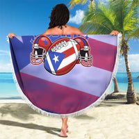 Benito Bowl Fan Gear Beach Blanket with Puerto Rican Flag Football Graphic