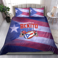 Benito Bowl Fan Gear Bedding Set with Puerto Rican Flag Football Graphic