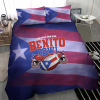 Benito Bowl Fan Gear Bedding Set with Puerto Rican Flag Football Graphic
