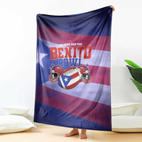 Benito Bowl Fan Gear Blanket with Puerto Rican Flag Football Graphic