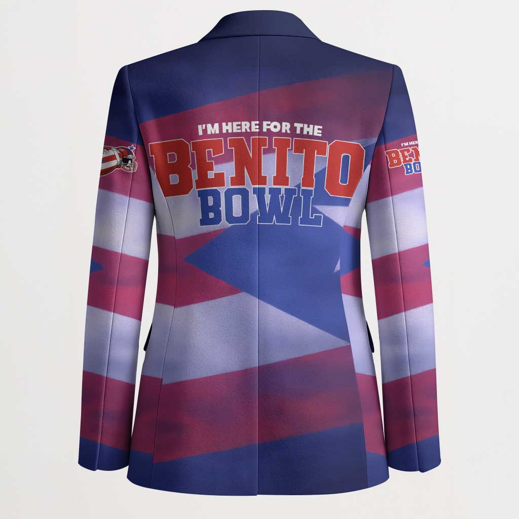 Benito Bowl Fan Gear Blazer with Puerto Rican Flag Football Graphic