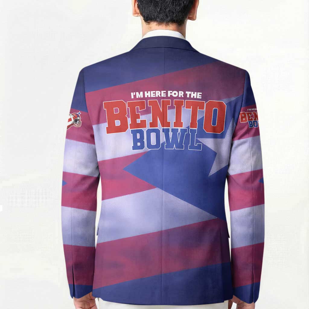 Benito Bowl Fan Gear Blazer with Puerto Rican Flag Football Graphic