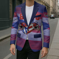 Benito Bowl Fan Gear Blazer with Puerto Rican Flag Football Graphic