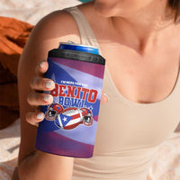 Benito Bowl Fan Gear 4 in 1 Can Cooler Tumbler with Puerto Rican Flag Football Graphic