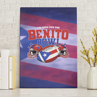 Benito Bowl Fan Gear Canvas Wall Art with Puerto Rican Flag Football Graphic