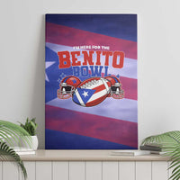Benito Bowl Fan Gear Canvas Wall Art with Puerto Rican Flag Football Graphic