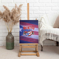 Benito Bowl Fan Gear Canvas Wall Art with Puerto Rican Flag Football Graphic