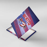 Benito Bowl Fan Gear Canvas Wall Art with Puerto Rican Flag Football Graphic
