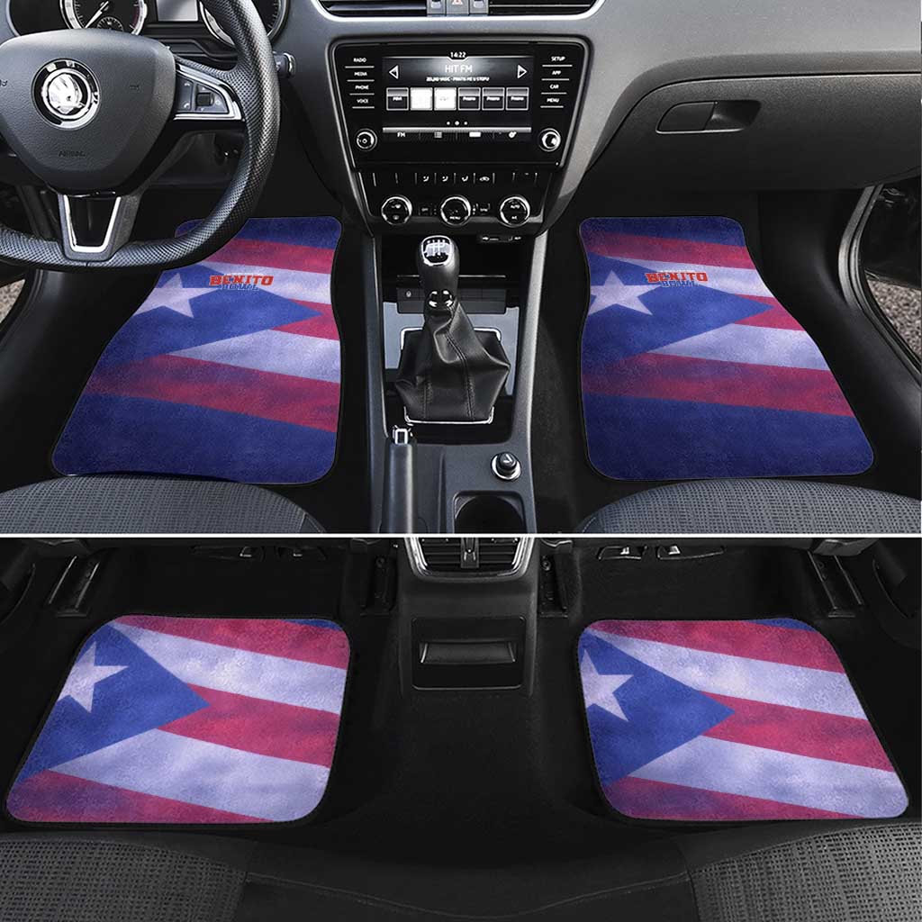 Benito Bowl Fan Gear Car Mats with Puerto Rican Flag Football Graphic