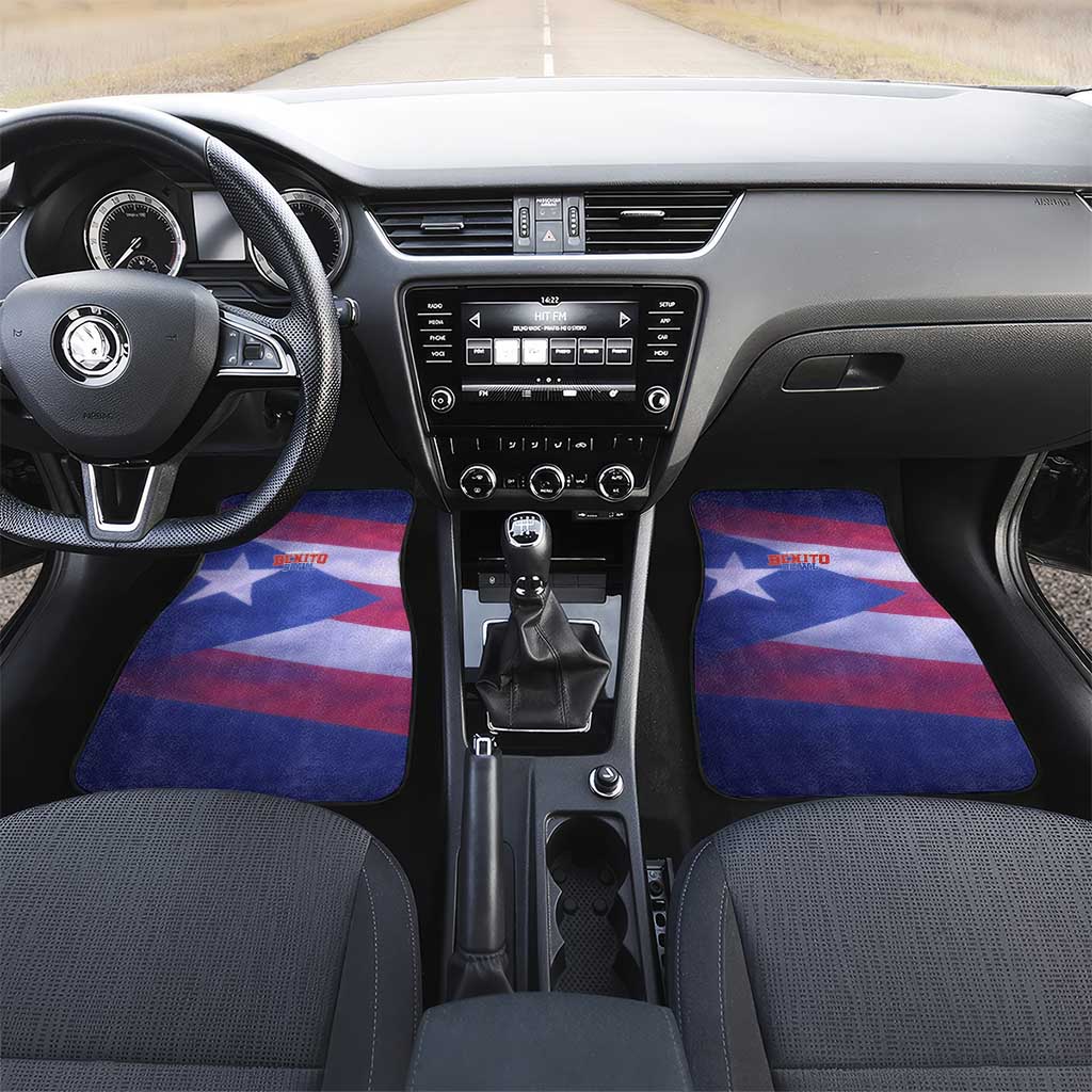 Benito Bowl Fan Gear Car Mats with Puerto Rican Flag Football Graphic
