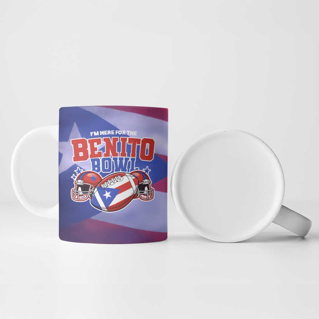 Benito Bowl Fan Gear Ceramic Mug with Puerto Rican Flag Football Graphic