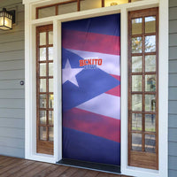 Benito Bowl Fan Gear Door Cover with Puerto Rican Flag Football Graphic