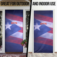 Benito Bowl Fan Gear Door Cover with Puerto Rican Flag Football Graphic