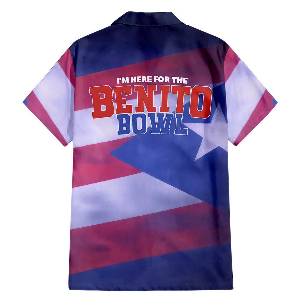 Benito Bowl Fan Gear Hawaiian Shirt with Puerto Rican Flag Football Graphic