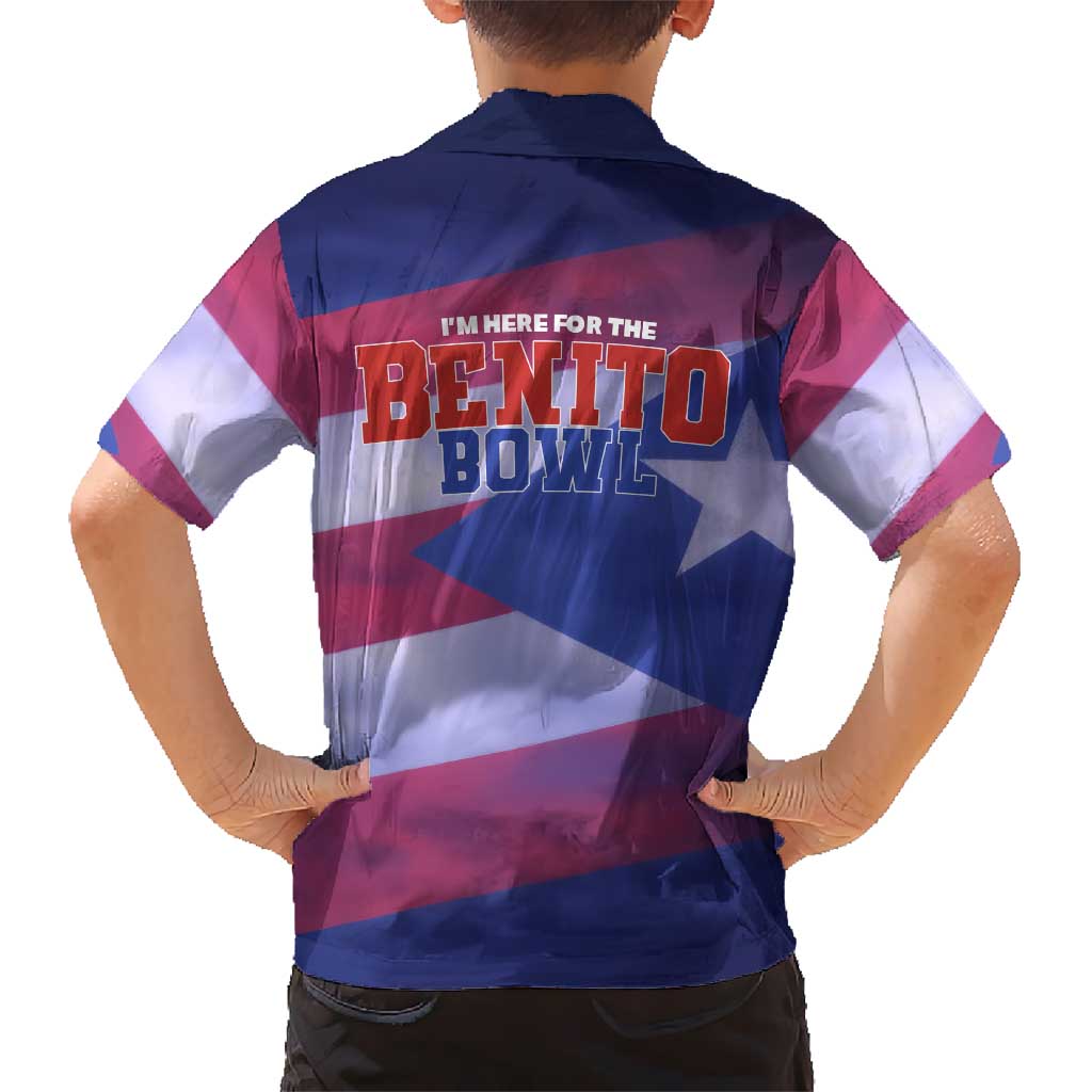 Benito Bowl Fan Gear Hawaiian Shirt with Puerto Rican Flag Football Graphic