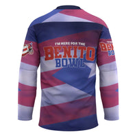 Benito Bowl Fan Gear Hockey Jersey with Puerto Rican Flag Football Graphic