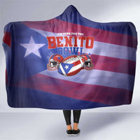 Benito Bowl Fan Gear Hooded Blanket with Puerto Rican Flag Football Graphic