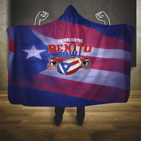 Benito Bowl Fan Gear Hooded Blanket with Puerto Rican Flag Football Graphic