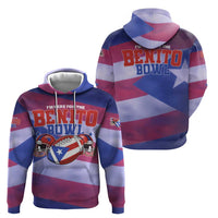 Benito Bowl Fan Gear Hoodie with Puerto Rican Flag Football Graphic