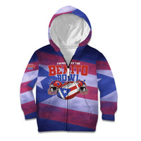 Benito Bowl Fan Gear Kid Hoodie with Puerto Rican Flag Football Graphic