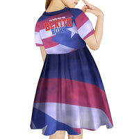 Benito Bowl Fan Gear Kid Short Sleeve Dress with Puerto Rican Flag Football Graphic