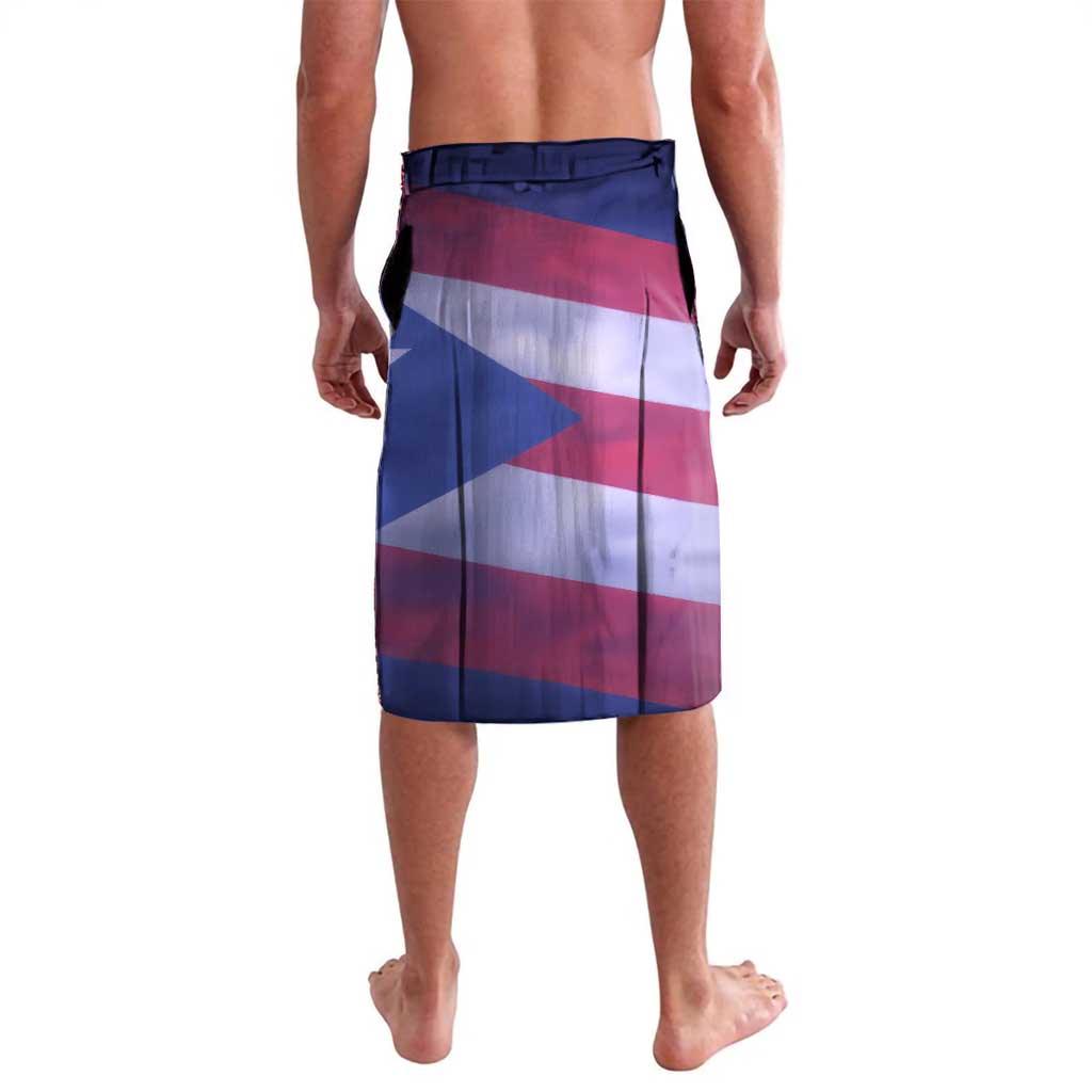 Benito Bowl Fan Gear Lavalava with Puerto Rican Flag Football Graphic