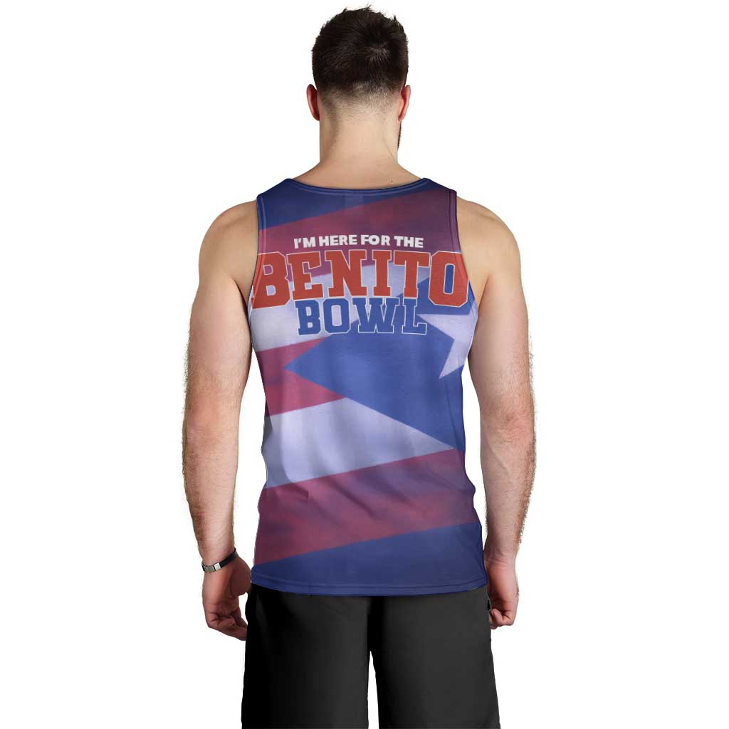Benito Bowl Fan Gear Men Tank Top with Puerto Rican Flag Football Graphic