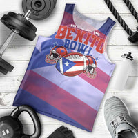 Benito Bowl Fan Gear Men Tank Top with Puerto Rican Flag Football Graphic
