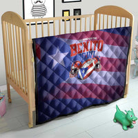 Benito Bowl Fan Gear Quilt with Puerto Rican Flag Football Graphic