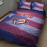 Benito Bowl Fan Gear Quilt Bed Set with Puerto Rican Flag Football Graphic