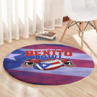 Benito Bowl Fan Gear Round Carpet with Puerto Rican Flag Football Graphic