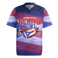 Benito Bowl Fan Gear Rugby Jersey with Puerto Rican Flag Football Graphic