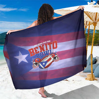 Benito Bowl Fan Gear Sarong with Puerto Rican Flag Football Graphic