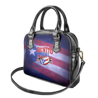 Benito Bowl Fan Gear Shoulder Handbag with Puerto Rican Flag Football Graphic