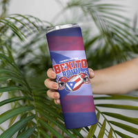 Benito Bowl Fan Gear Skinny Tumbler with Puerto Rican Flag Football Graphic